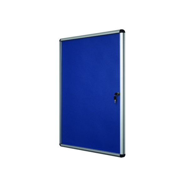 Bi-Office Enclore Felt Indoor Lockable Glazed Case 720x981x35mm Blue VT630107150