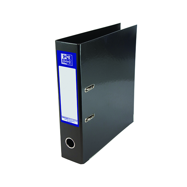 Oxford 70mm Lever Arch File Laminated A4 Black 400107435