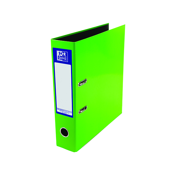 Oxford 70mm Lever Arch File Laminated A4 Green 400107389