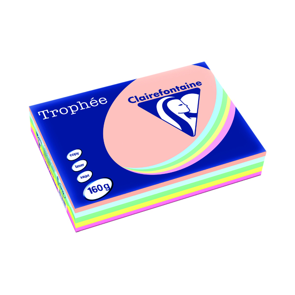 Trophee Card A4 160gm Pastel Assorted (250 Pack) 1712C