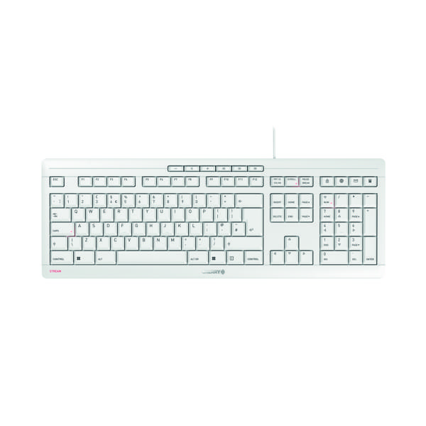 Cherry Stream USB Wired Keyboard UK Light Grey JK-8500GB-0