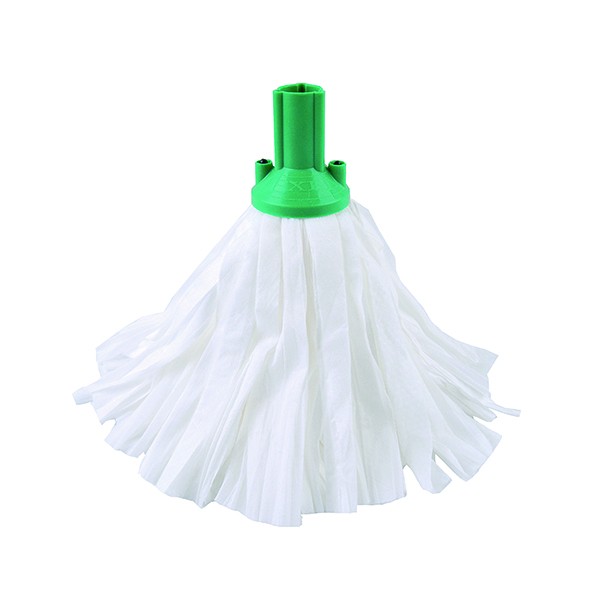 Exel Big White Mop Head Green (Pack of 10) 102199