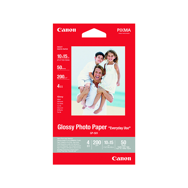 Canon Glossy Photo Paper 4x6in (Pack of 50) 0775B081