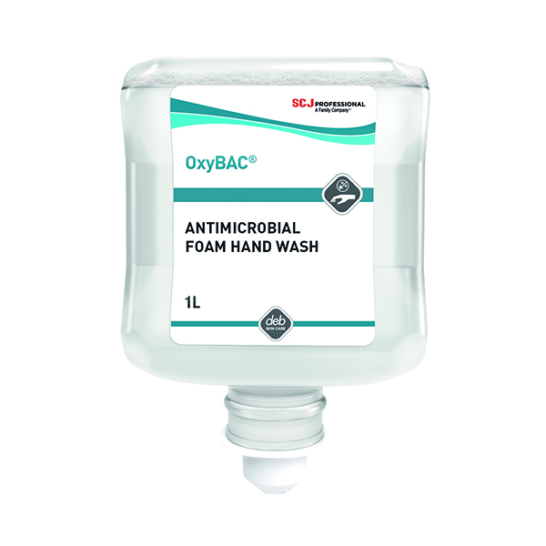 Deb OxyBAC Antibacterial Foam Wash 1 Litre Cartridge (Pack of 6) OXY1L