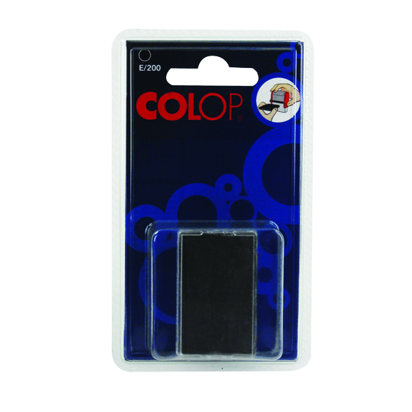 Colop E/200 Replacement Ink Pad Black (2 Pack) E200BK