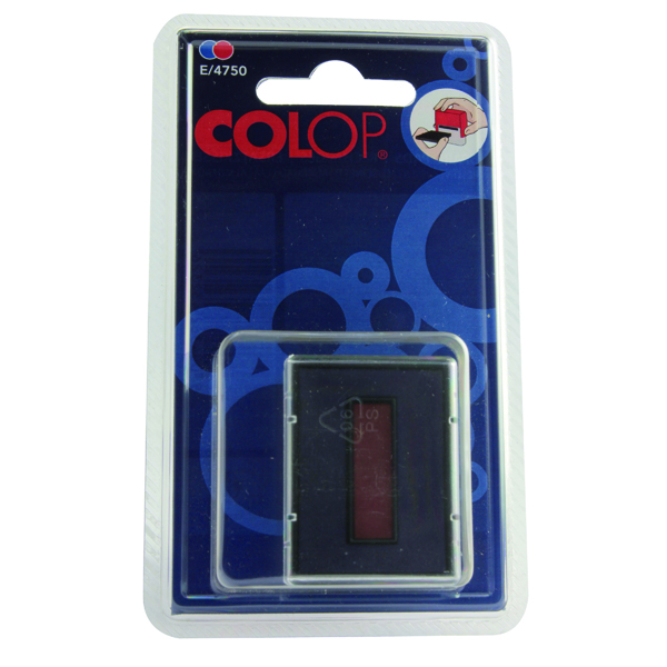 COLOP E/4750 Replacement Ink Pad Blue/Red (2 Pack) E4750