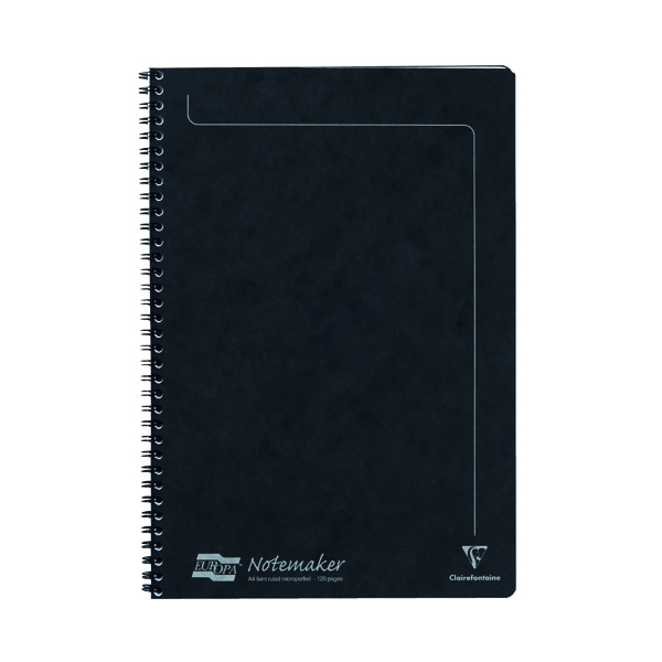 Clairefontaine Europa Notemakers Notebook A4 Black (10 Pack) 4862