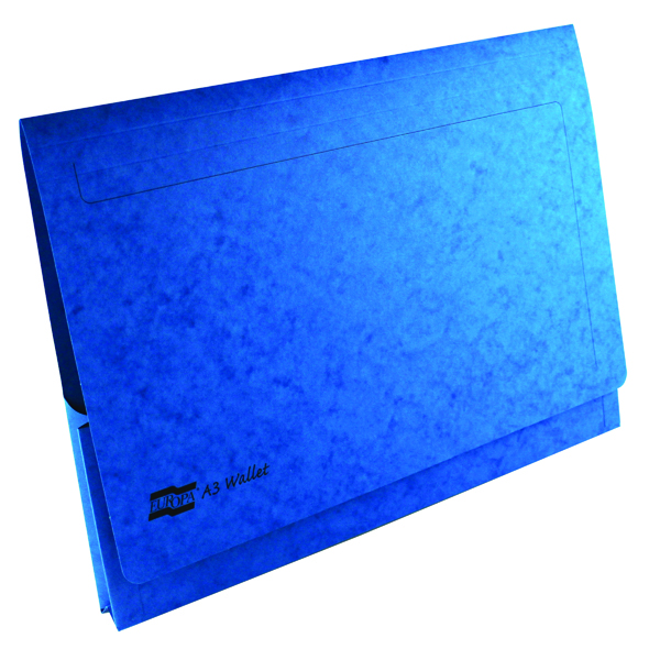 Exacompta Europa Pocket Wallet A3 Blue (25 Pack) 4785Z