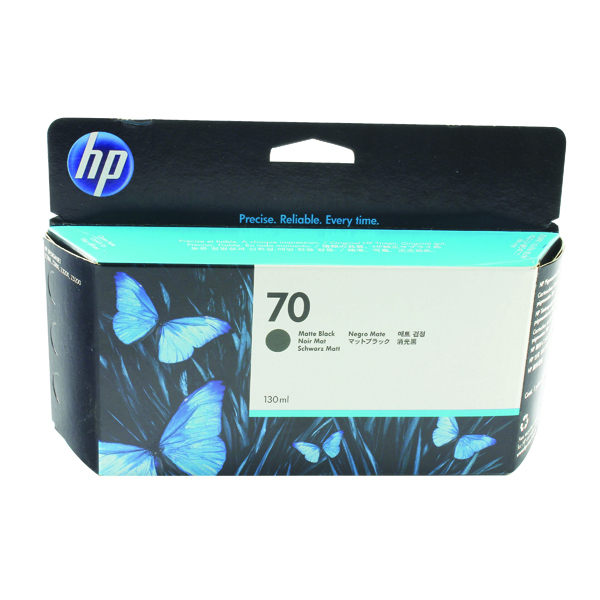 HP 70 DesignJet Ink Cartridge 130ml Matte Black C9448A
