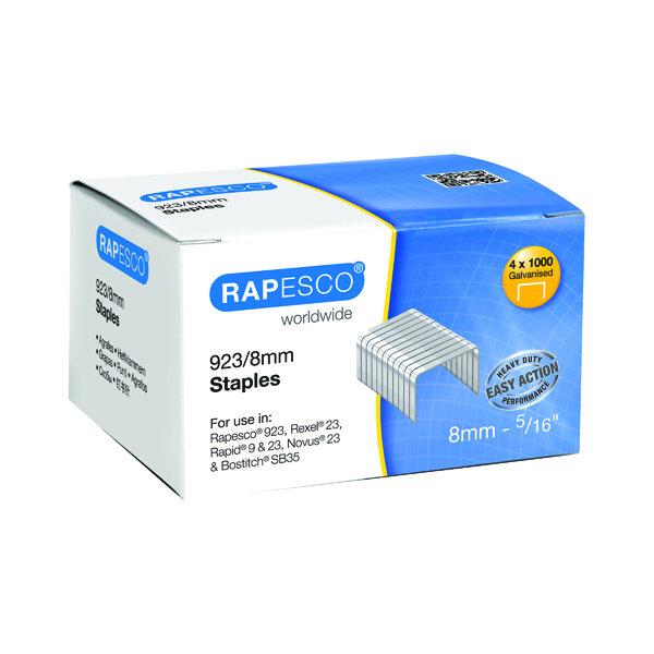 Rapesco 923/8mm Staples (Pack of 4000) S92308Z3