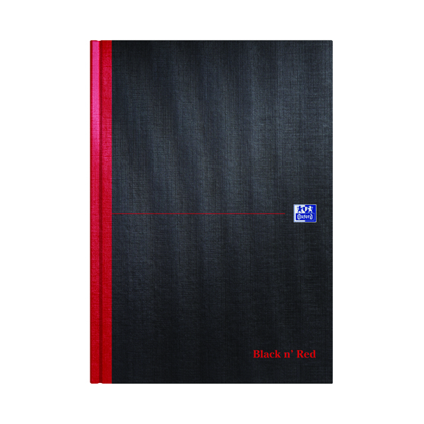 Black n' Red Casebound Smart Ruled Hardback Notebook A4 100080428