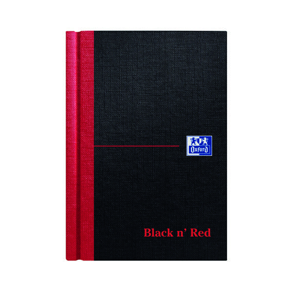Black n' Red Casebound Hardback Notebook 192 Pages A6 (Pack of 5) 100080429