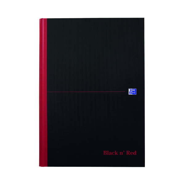 Black n' Red Casebound Ruled Hardback Notebook A4 (Pack of 5) 100080446