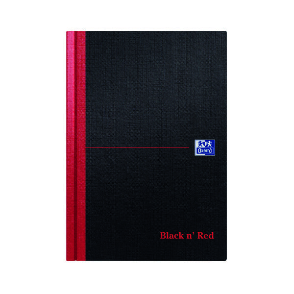 Black n' Red Casebound Hardback Notebook 192 Pages A5 (Pack of 5) 100080459