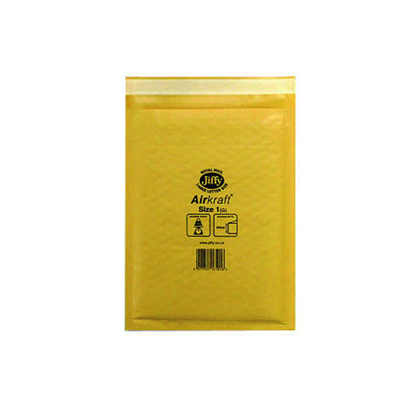 Jiffy AirKraft Bag Size 1 170x245mm Gold GO-1 (10 Pack) MMUL04603