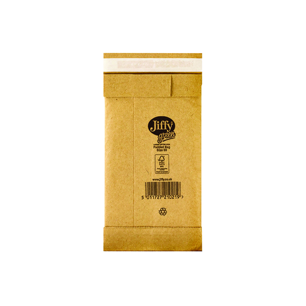 Jiffy Padded Bag Size 00 105x229mm Gold PB-00 (Pack of 200) JPB-00