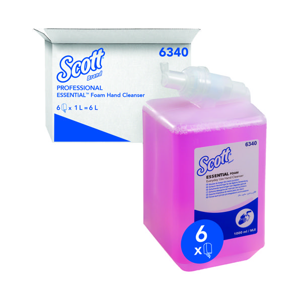 Kleenex Aqua Foam Hand Soap Refill Pink 1 Litre (6 Pack) 6340