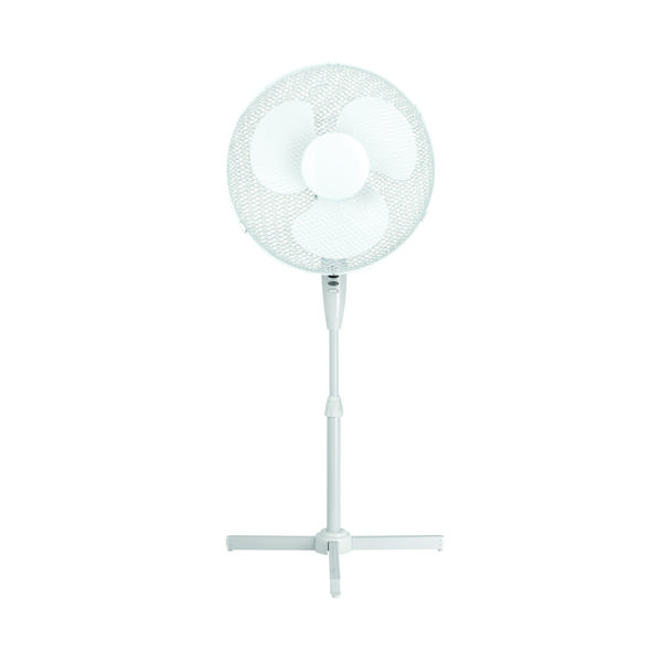 Q-Connect 16 Inch/406mm Pedestal Fan White KF00404