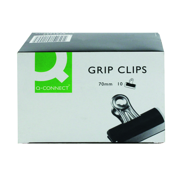 Q-Connect Grip Clip 70mm Black (10 Pack) KF01290