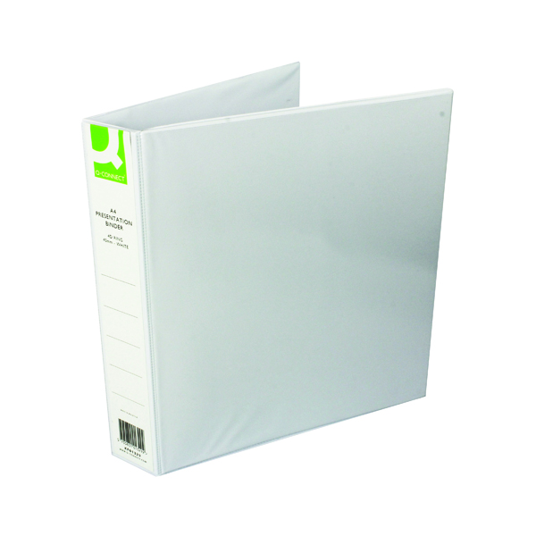 Q-Connect Presentation 40mm 4D Ring Binder A4 White (Pack of 6) KF01329Q