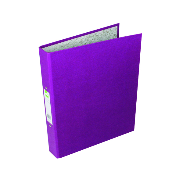 Q-Connect 2 Ring 25mm Paper Over Board Purple A4 Binder (10 Pack) KF01475