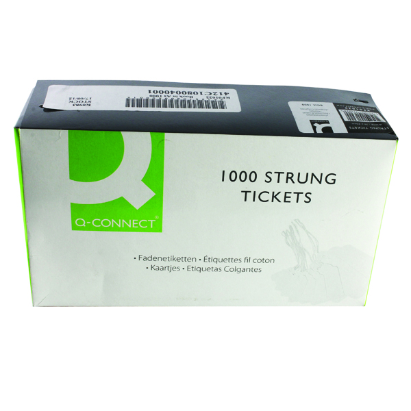 Strung Ticket 70x44mm White (1000 Pack) KF01622