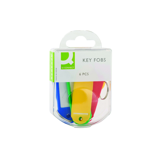 Q-Connect Key Fobs 6 Assorted (10 Pack) KF02036Q