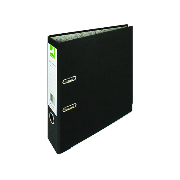Q-Connect Lever Arch File Paperbacked A4 Black (10 Pack) KF20038