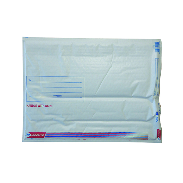 GoSecure Bubble Envelope Size 10 Internal Dimensions 340x435mm White (Pack of 50) KF71453