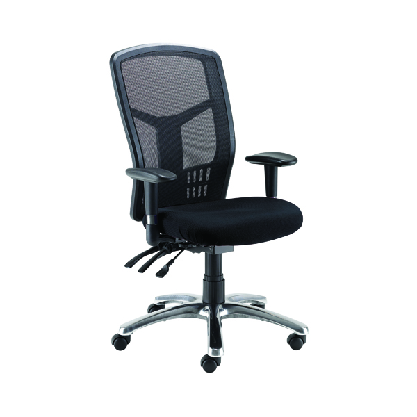 Arista Logan High Back Operator Chair 650x800x380mm Mesh Back KF97089