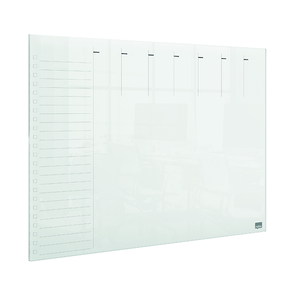 Nobo A3 Transparent Acrylic Mini Whiteboard Weekly Desktop 1915615