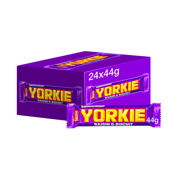 Nestle Yorkie Raisin and Biscuit Chocolate Bar 44g (24 Pack) 12360869