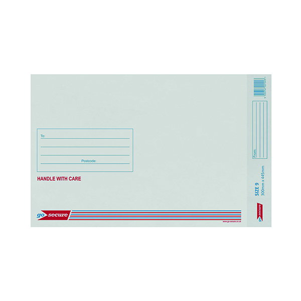 GoSecure Bubble Lined Envelope Size 9 300x445mm White (Pack of 20) PB02130