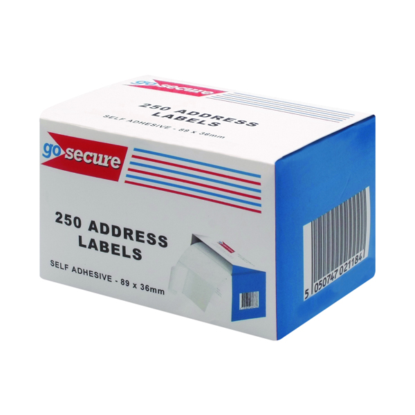 GoSecure 250 Address Labels (Pack of 1500) PB02278