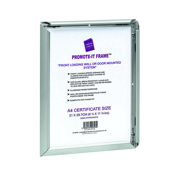 Hampton Frames Promote It Frame A3 Aluminiun (Non-glass break-resistant cover) PAPFA3B