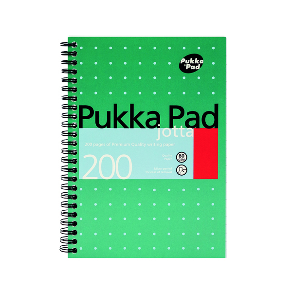 Pukka Pad Ruled Wirebound Metallic Jotta Notebook 200 Pages A5 (3 Pack) JM021