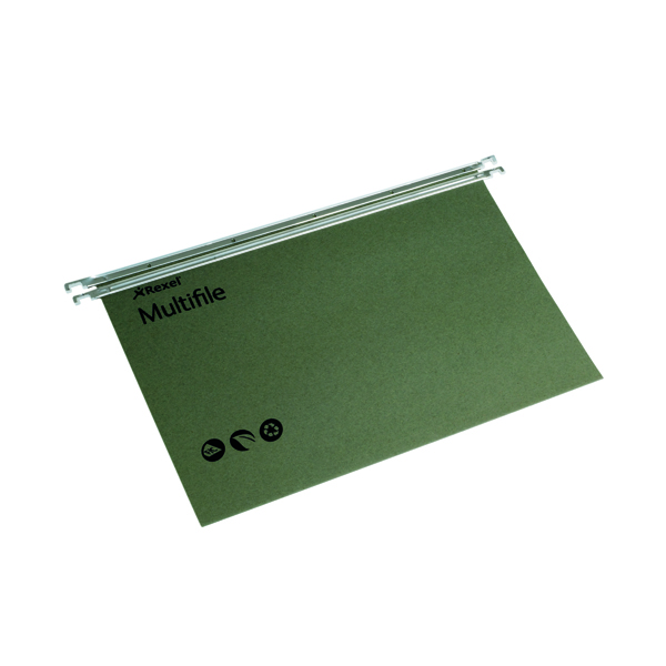 Rexel Multifile Suspension File 15mm A4 Green (50 Pack) 78617