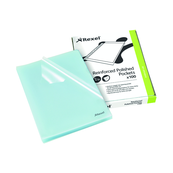 Rexel Cut Flush Folder Polypropylene A4 Clear (Pack of 100) 12215