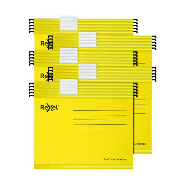 Rexel Classic Suspension Files A4 Yellow (Pack of 25) 2115588