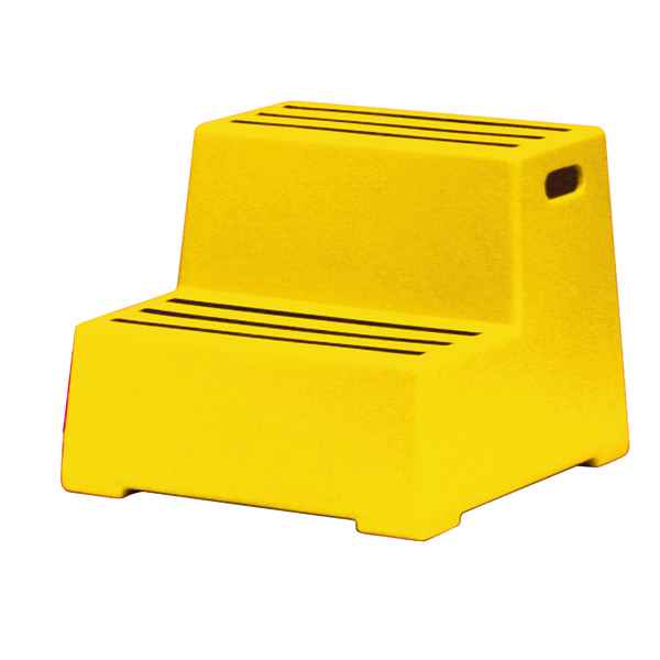Yellow Plastic 2 Tread Safety Step 325097