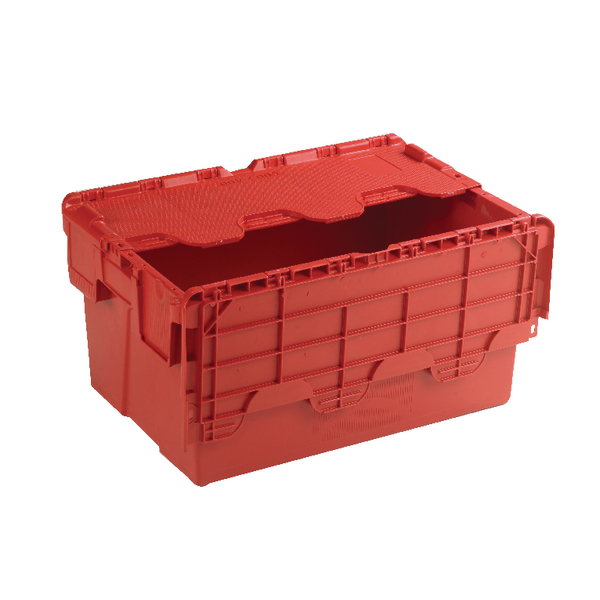 Red Attached Lid Container 54L 375816