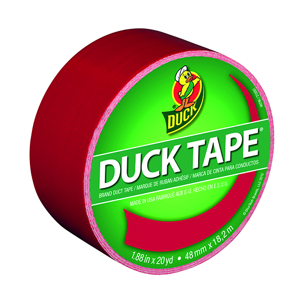 Ducktape Coloured Tape 48mmx18.2m Red (Pack of 6) 1265014