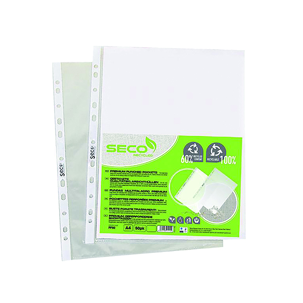 Stewart Superior Eco Biodegradable Punched Pocket A4 (50 Pack) PP80