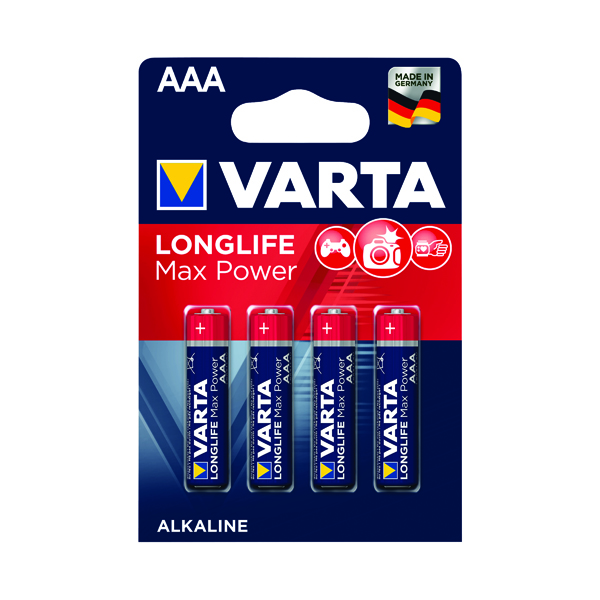 Varta Longlife Max Power AAA Battery (4 Pack) 04703101404