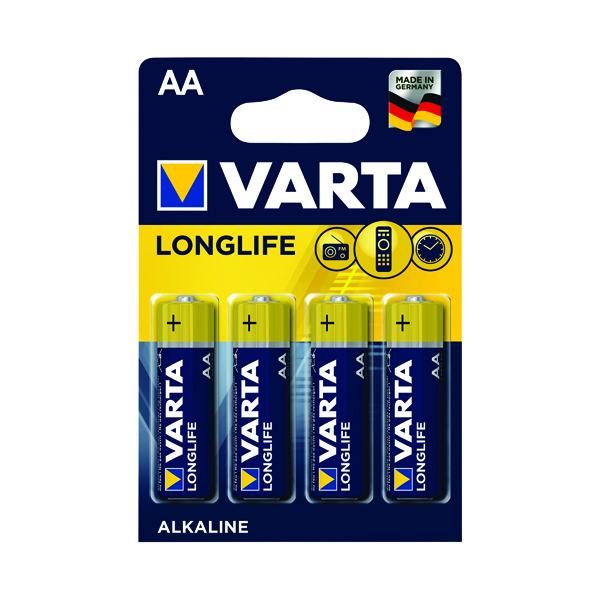 Varta Longlife AA Battery (4 Pack) 04106101414
