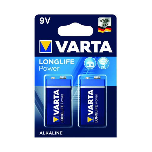 Varta Longlife Power 9V Battery (2 Pack) 04922121412