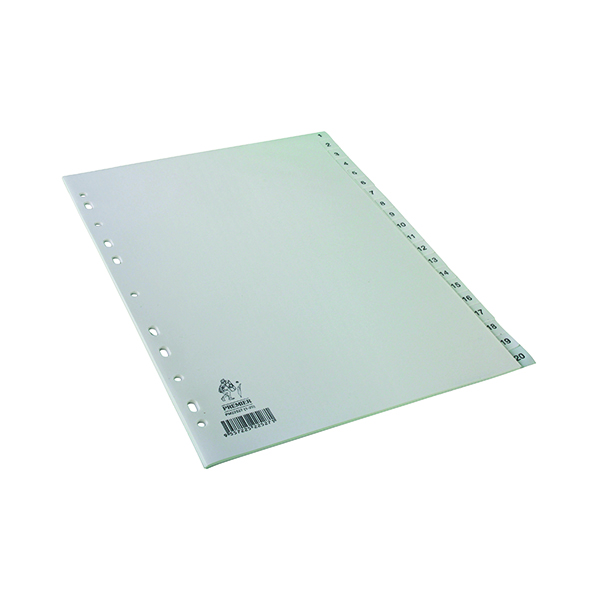 A4 White 1-20 Polypropylene Index WX01356