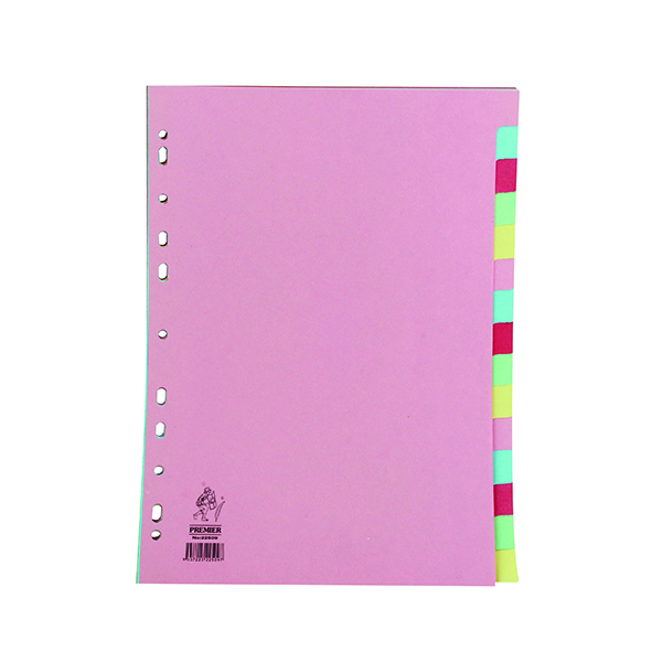 A4 Manilla Divider 15-Part Pink with Assorted Tabs WX01516