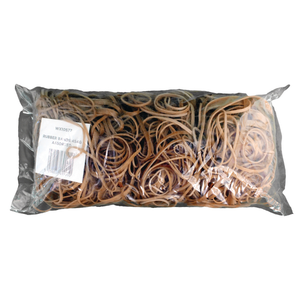 Assorted Size Rubber Bands 454g (Designed to be used over and over) 9340013