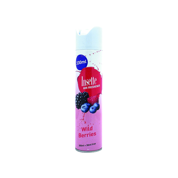 Insette Wild Berries 300ml Air Freshener (Leaves areas smelling of wild berries) 1008167